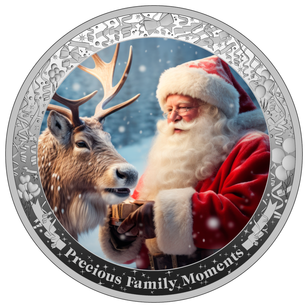 Christmas - Precious Family Moments series - Cameroon 1oz silver coin