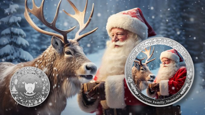 Christmas - Precious Family Moments series - Cameroon 1oz silver coin