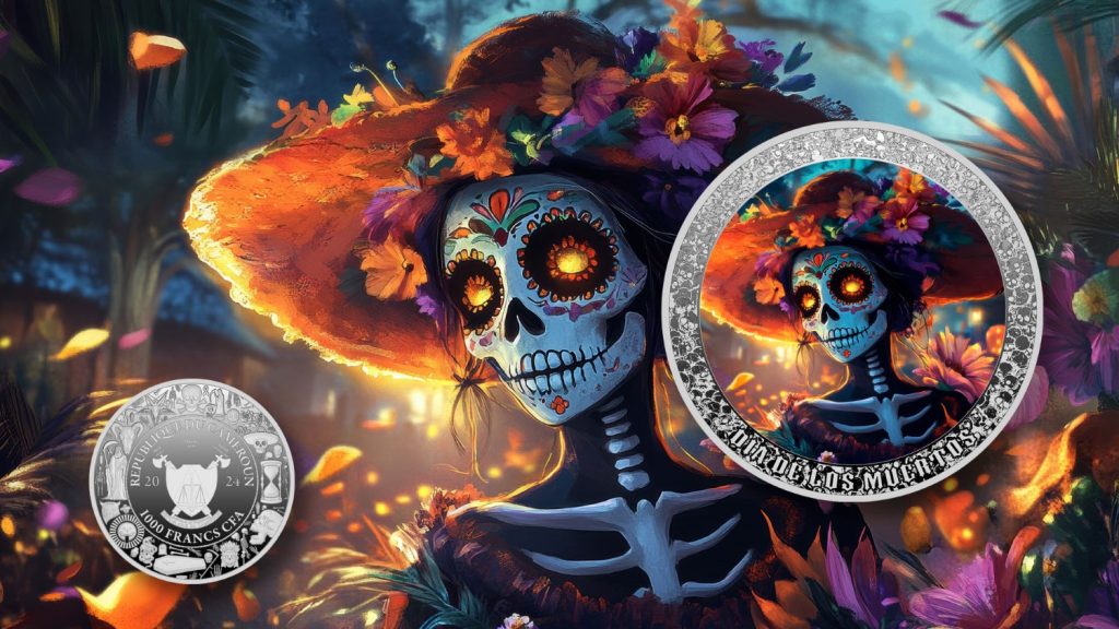 Women with Hat - Dia De Los Muertos series - Cameroon 1oz silver coin