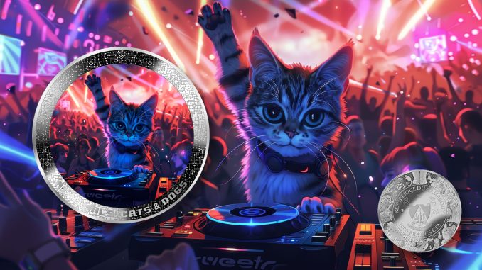 DJ Cat - AI•NIMALS series - Cameroon 1oz silver coin