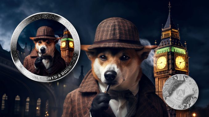 Detective Dog - AI•NIMALS series - Cameroon 1oz silver coin