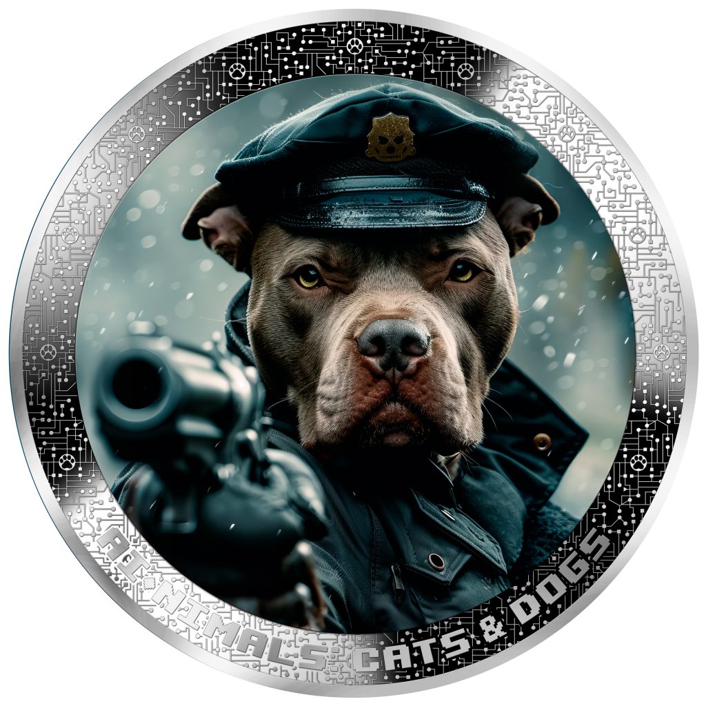 Detective Dog - AI•NIMALS series - Cameroon 1oz silver coin