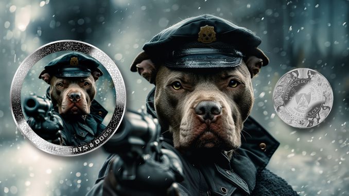 Police Dog - AI•NIMALS series - Cameroon 1oz silver coin