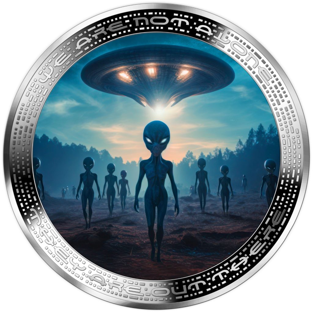 Alien & UFO - Alien We are not alone, they are out there series - Cameroon 1oz silver coin