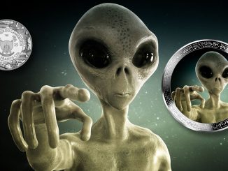 Alien Face - Alien We are not alone, they are out there series - Cameroon 1oz silver coin