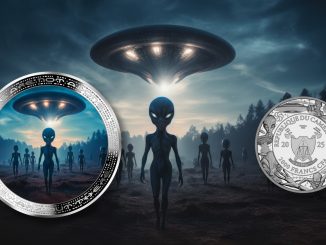 2oz Alien & UFO - Alien We are not alone, they are out there series - Cameroon 2oz silver coin