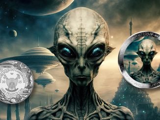 2oz Alien Face and Homeworld - Alien We are not alone, they are out there series - Cameroon 2oz silver coin