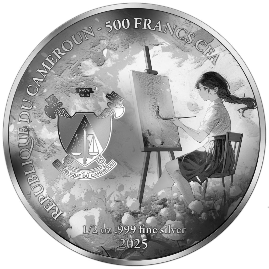 Common Obverse - AI•NIME Art series coin collection - Cameroon 1/2oz pure silver coin