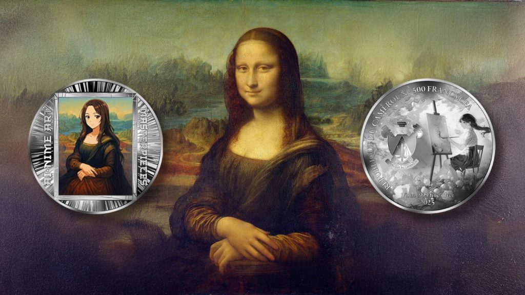 Mona Lisa - AI•NIME Art series coin collection - Cameroon 1/2oz pure silver coin