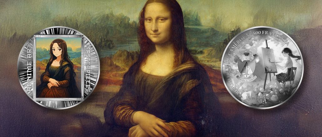 Mona Lisa - AI•NIME Art series coin collection - Cameroon 1/2oz pure silver coin