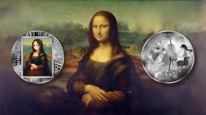 Mona Lisa - AI•NIME Art series coin collection - Cameroon 1/2oz pure silver coin Mona Lisa - AI•NIME Art series coin collection - Cameroon 1/2oz pure silver coin