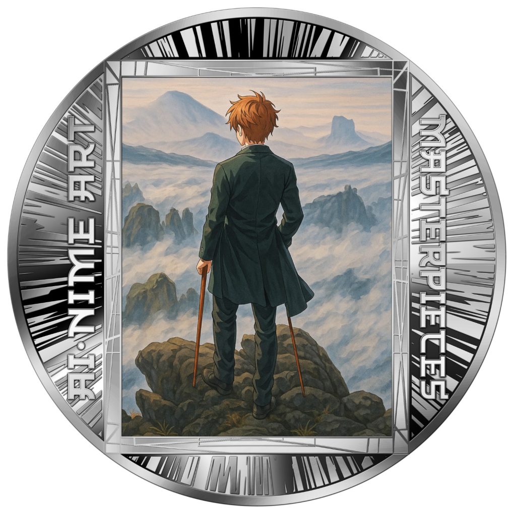 Wanderer Above the Sea of Fog - AI•NIME Art series coin collection - Cameroon 1/2oz pure silver coin