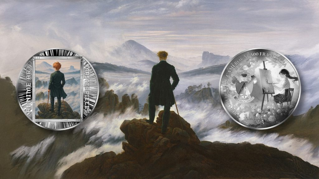 Wanderer Above the Sea of Fog - AI•NIME Art series coin collection - Cameroon 1/2oz pure silver coin