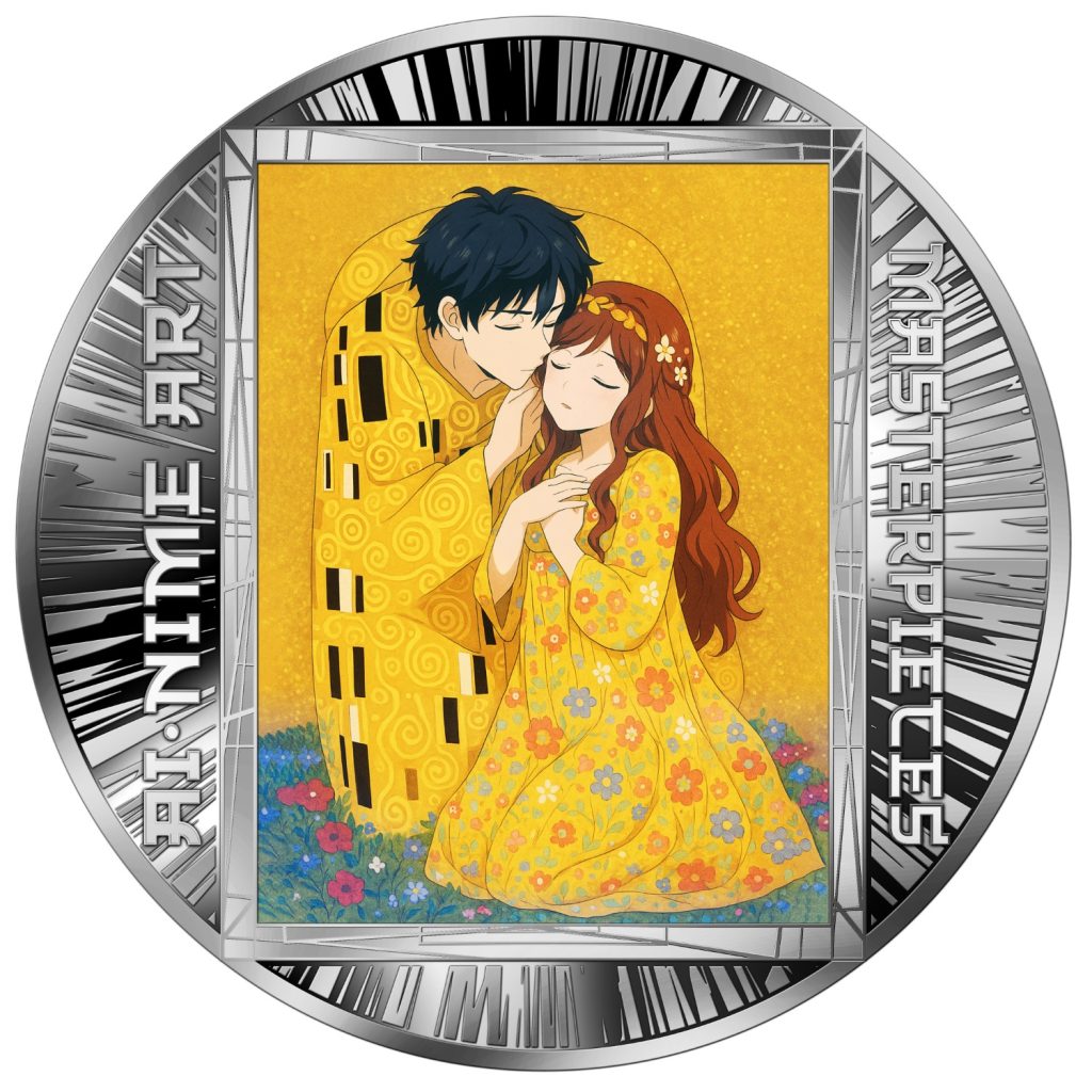 The Kiss - AI•NIME Art series coin collection - Cameroon 1/2oz pure silver coin