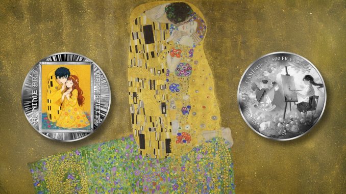 The Kiss - AI•NIME Art series coin collection - Cameroon 1/2oz pure silver coin The Kiss - AI•NIME Art series coin collection - Cameroon 1/2oz pure silver coin