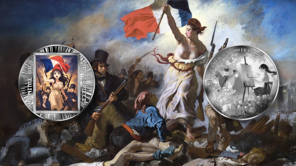 Liberty Leading the People - AI•NIME Art series coin collection - Cameroon 1/2oz pure silver coin