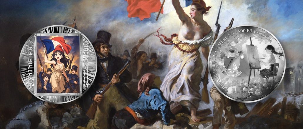 Liberty Leading the People - AI•NIME Art series coin collection - Cameroon 1/2oz pure silver coin