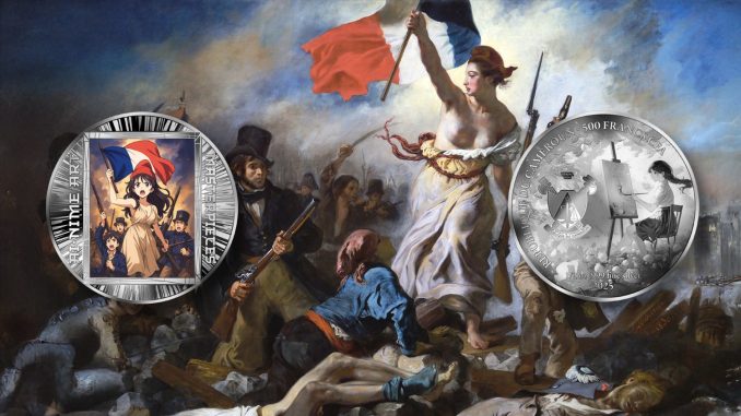 Liberty Leading the People - AI•NIME Art series coin collection - Cameroon 1/2oz pure silver coin Liberty Leading the People - AI•NIME Art series coin collection - Cameroon 1/2oz pure silver coin
