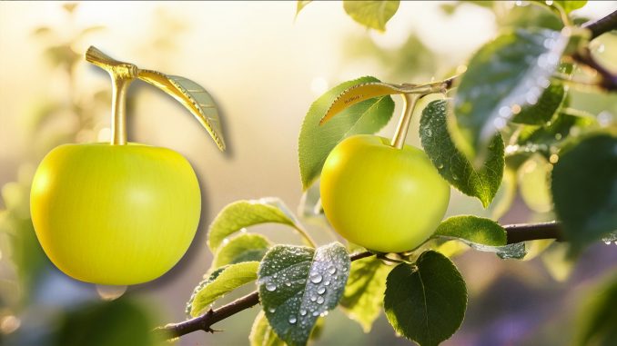 The Green Apple - 3D Fruit series - Cameroon pure copper coin 2025 The Green Apple - 3D Fruit series - Cameroon pure copper coin 2025