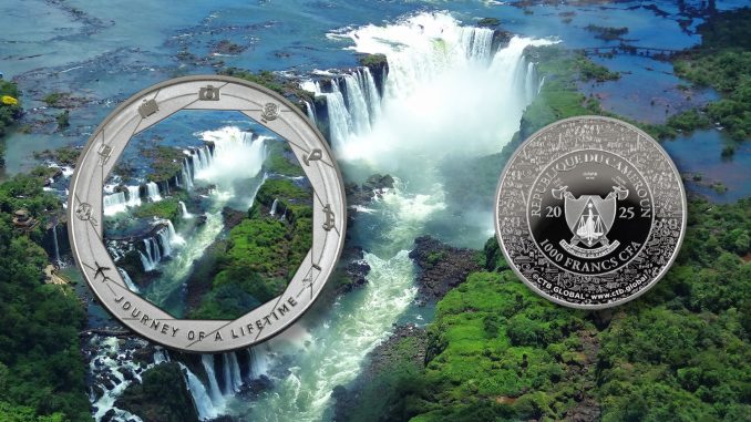 Iguazu Falls - Journey of a Lifetime series / Cameroon 1oz pure silver coin 2025 Iguazu Falls - Journey of a Lifetime series / Cameroon 1oz pure silver coin 2025