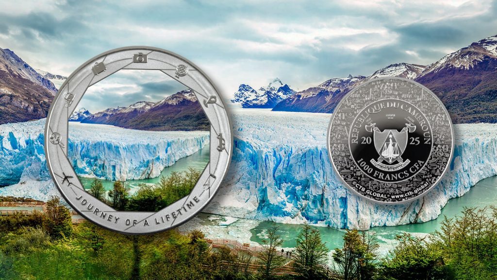 Perito Moreno Glacier - Journey of a Lifetime series / Cameroon 1oz pure silver coin 2025