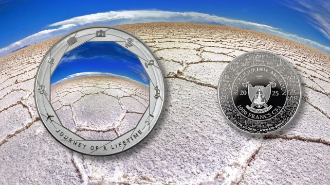 Salar de Uyuni - Journey of a Lifetime series / Cameroon 1oz pure silver coin 2025 Salar de Uyuni - Journey of a Lifetime series / Cameroon 1oz pure silver coin 2025