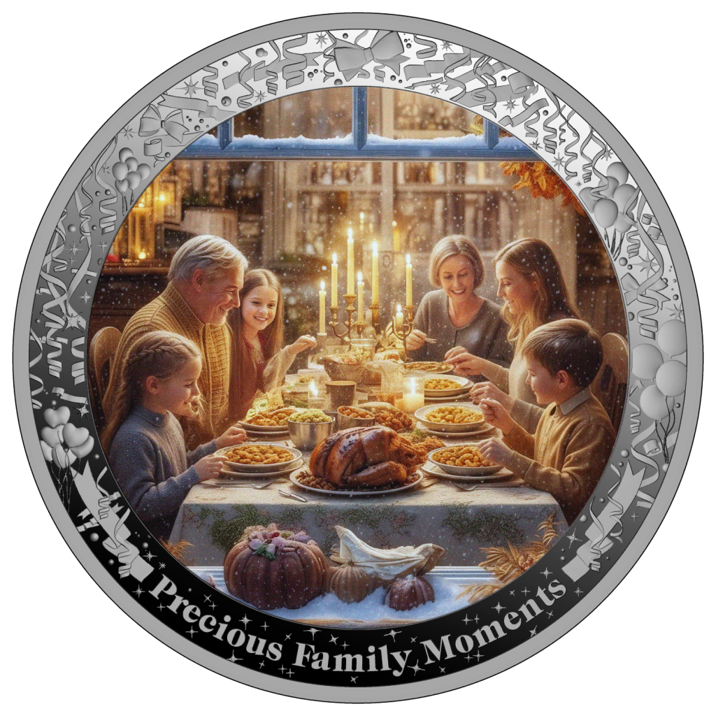 Thanksgiving - Precious Family Moments series - Cameroon 1oz silver coin 2025