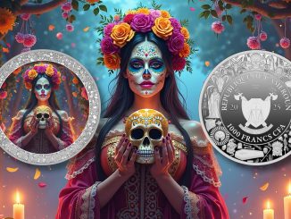Women with Skull - Dia De Los Muertos series - Cameroon 1oz silver coin 2025