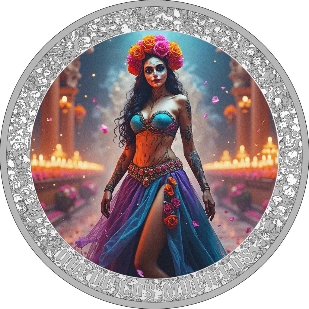 Dancing Queen - Dia De Los Muertos series - Cameroon 1oz silver coin 2025