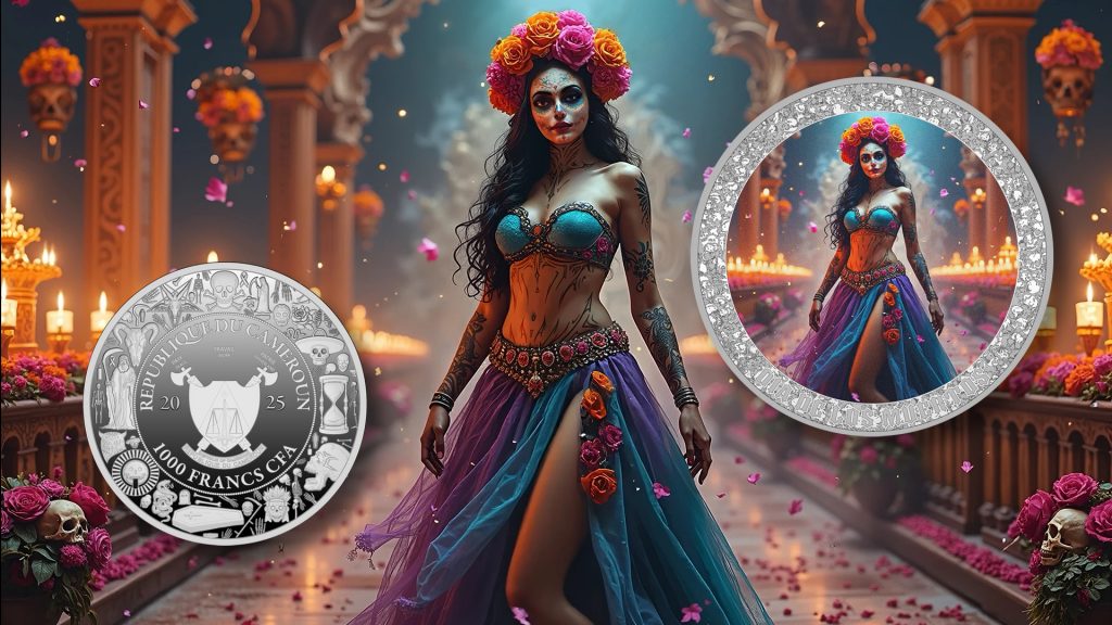 Dancing Queen - Dia De Los Muertos series - Cameroon 1oz silver coin 2025