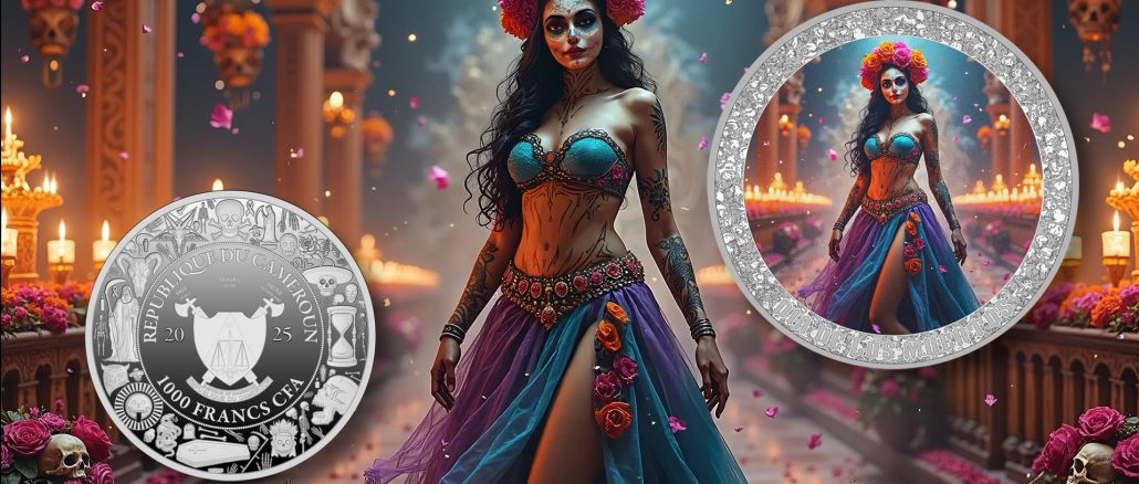 Dancing Queen - Dia De Los Muertos series - Cameroon 1oz silver coin 2025