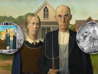 American Gothic - Grand Wood - AI•NIME Art series coin collection - Cameroon 1/2oz pure silver coin