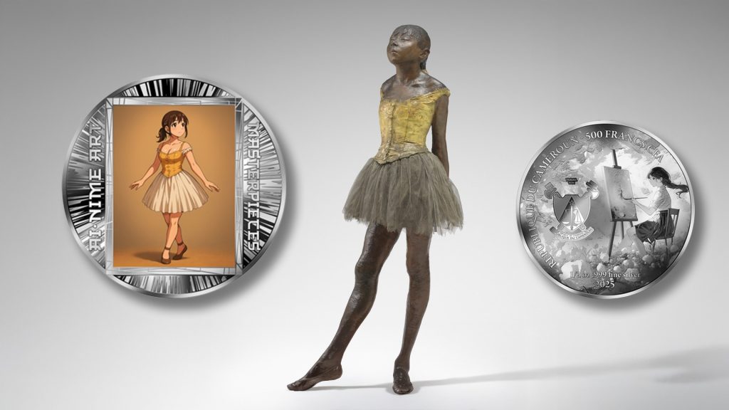 Little Dancer of Fourteen Years - Edgar Degas - AI•NIME Art series coin collection - Cameroon 1/2oz pure silver coin