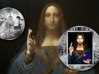 Salvator Mundi - Leonardo da Vinci - AI•NIME Art series coin collection - Cameroon 1/2oz pure silver coin