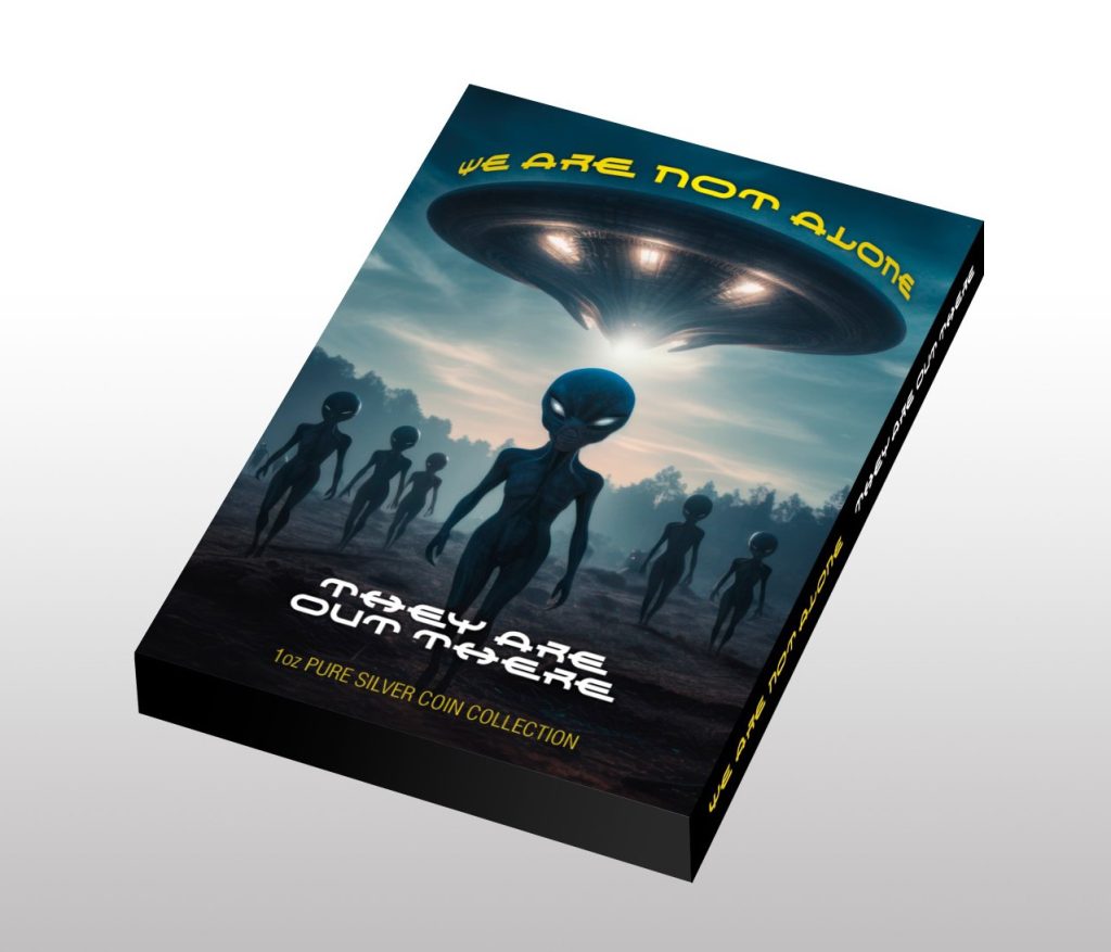 Prehistoric Alien Painting - We are not alone, they are out there series - 2026 Cameroon 1oz silver coin