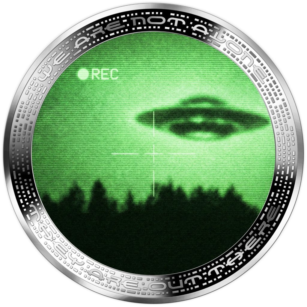 UFO Recording Night vision - We are not alone, they are out there series - 2026 Cameroon 1oz silver coin
