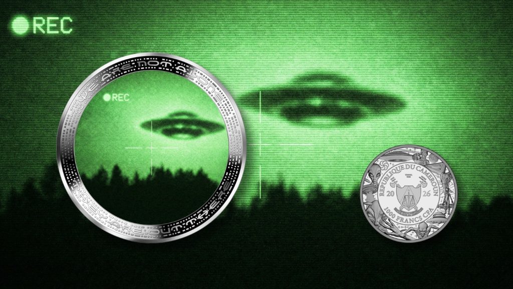 UFO Recording Night vision - We are not alone, they are out there series - 2026 Cameroon 1oz silver coin