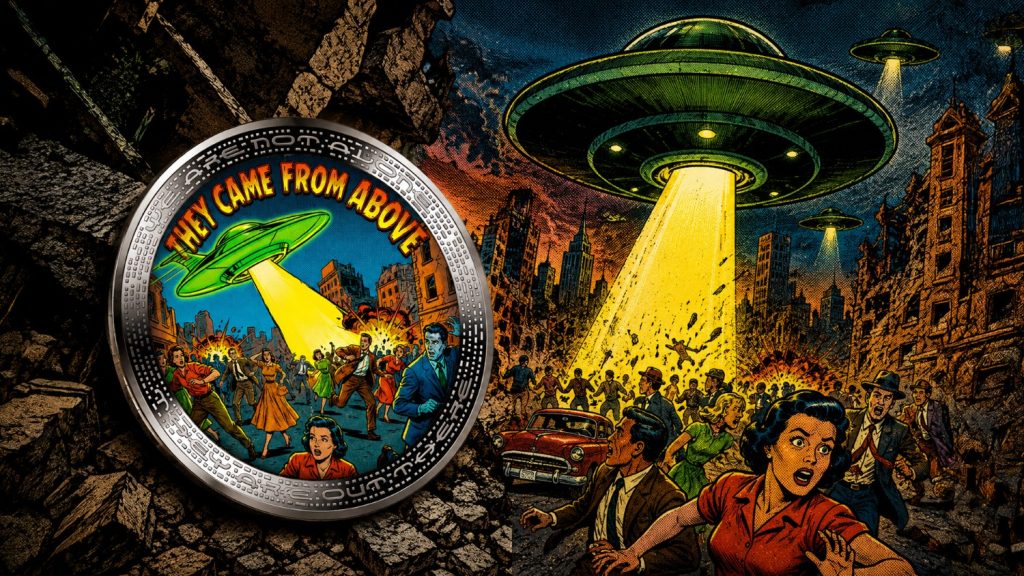 Comic Book - We are not alone, they are out there series - 2026 Cameroon 1oz silver coin