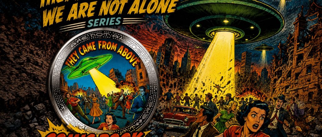 Comic Book - We are not alone, they are out there series - 2026 Cameroon 1oz silver coin