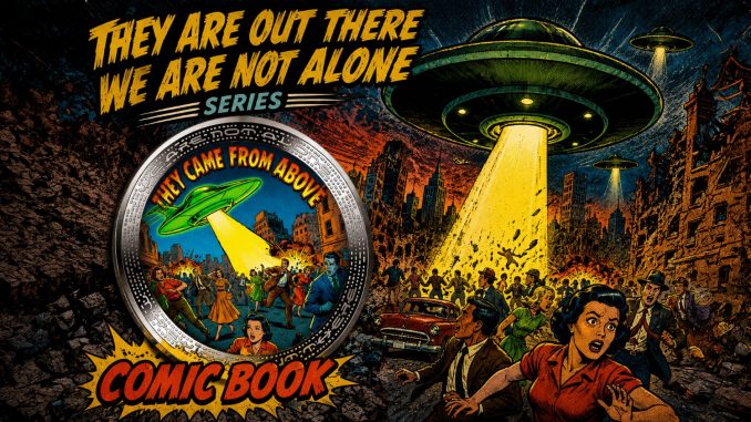 Comic Book - We are not alone, they are out there series - 2026 Cameroon 1oz silver coin