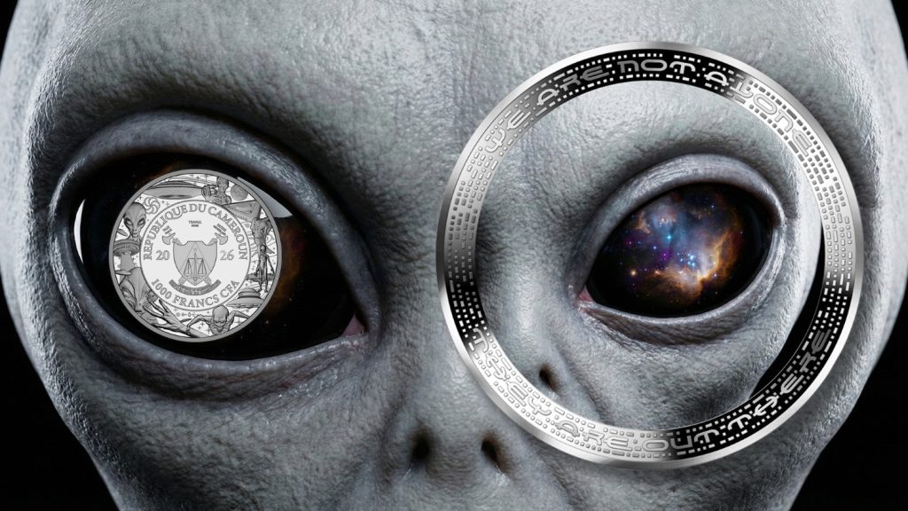 Alien Eye - We are not alone, they are out there series - 2026 Cameroon 1oz silver coin