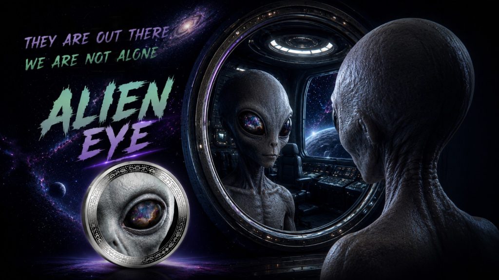 Alien Eye - We are not alone, they are out there series - 2026 Cameroon 1oz silver coin