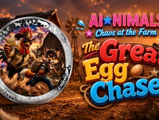 The Great Egg Chase - AI•NIMALS Chaos at the Farm series 2026 Cameroon 1oz silver coin
