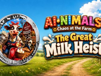 The Great Milk Heist - AI•NIMALS Chaos at the Farm series 2026 Cameroon 1oz silver coin