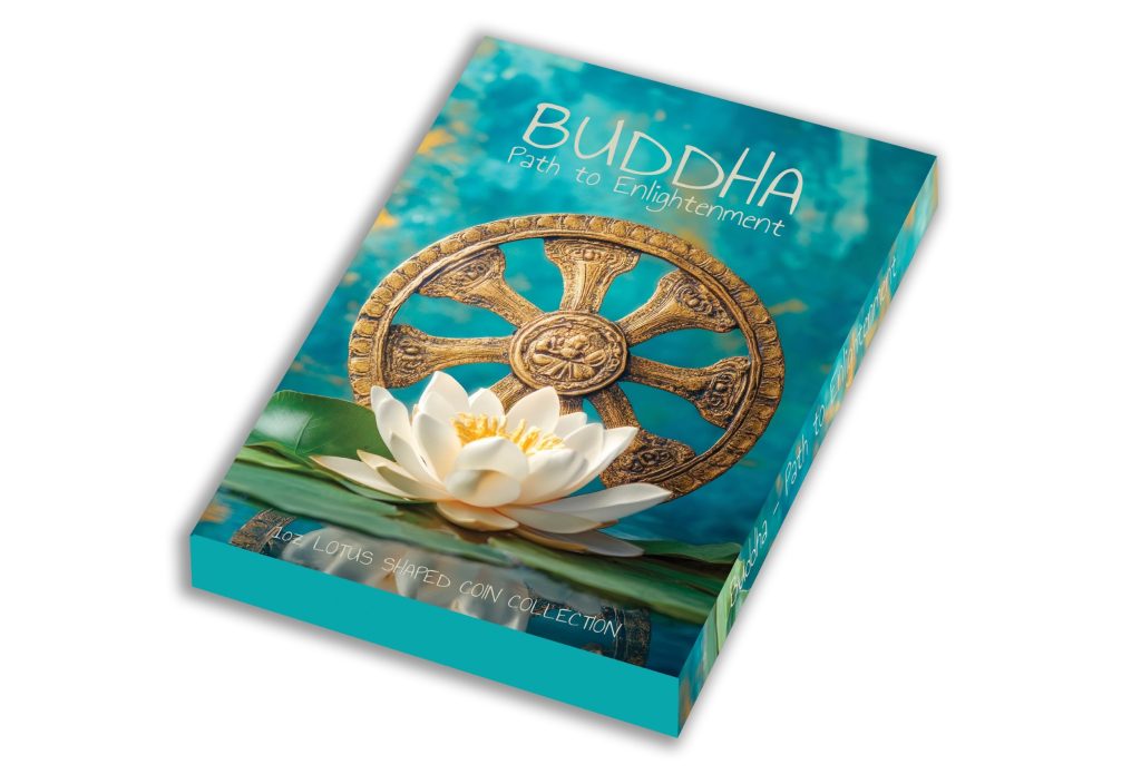 Leshan - BUDDHA - Path to Enlightenment series 2026 Cameroon 1oz silver lotus shaped coin