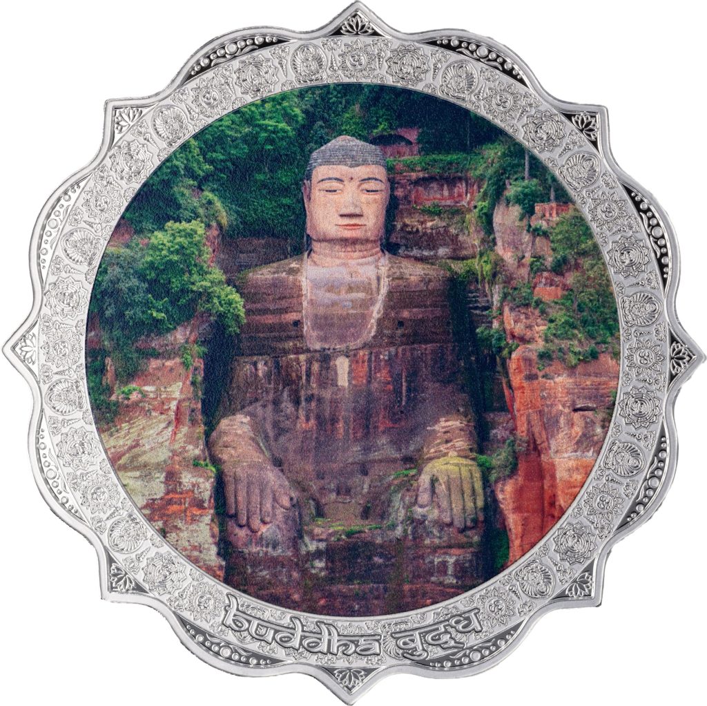 Leshan - BUDDHA - Path to Enlightenment series 2026 Cameroon 1oz silver lotus shaped coin