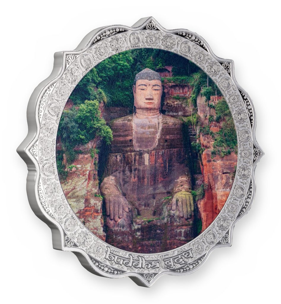 Leshan - BUDDHA - Path to Enlightenment series 2026 Cameroon 1oz silver lotus shaped coin