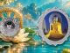 Bodhi Gaya - BUDDHA - Path to Enlightenment series 2026 Cameroon 1oz silver lotus shaped coin