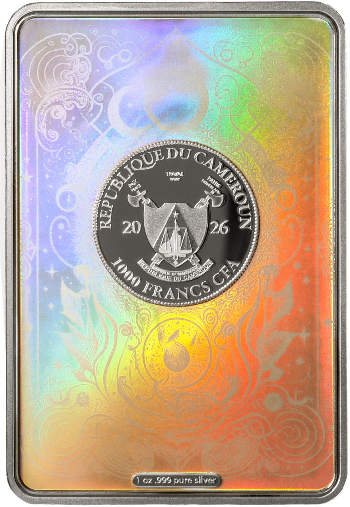 The Lovers VI Tarot Card Series BLIND CHASE BOX - Cameroon 1oz pure silver PROOF coin