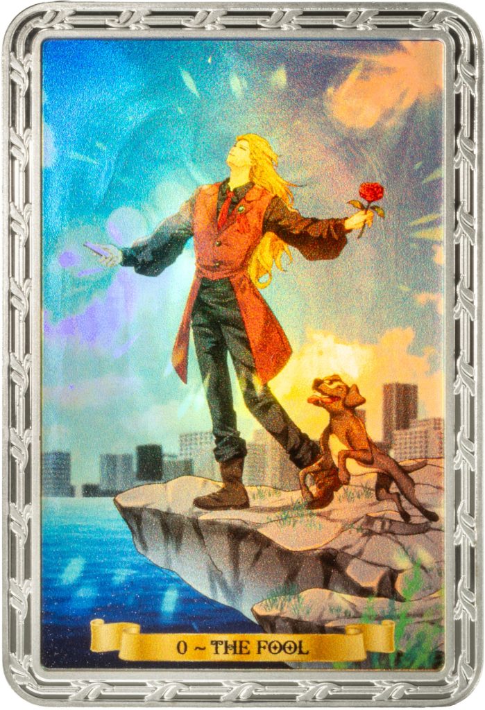 The Fool 0 Tarot Card Series BLIND CHASE BOX - Cameroon 1oz pure silver PROOF coin